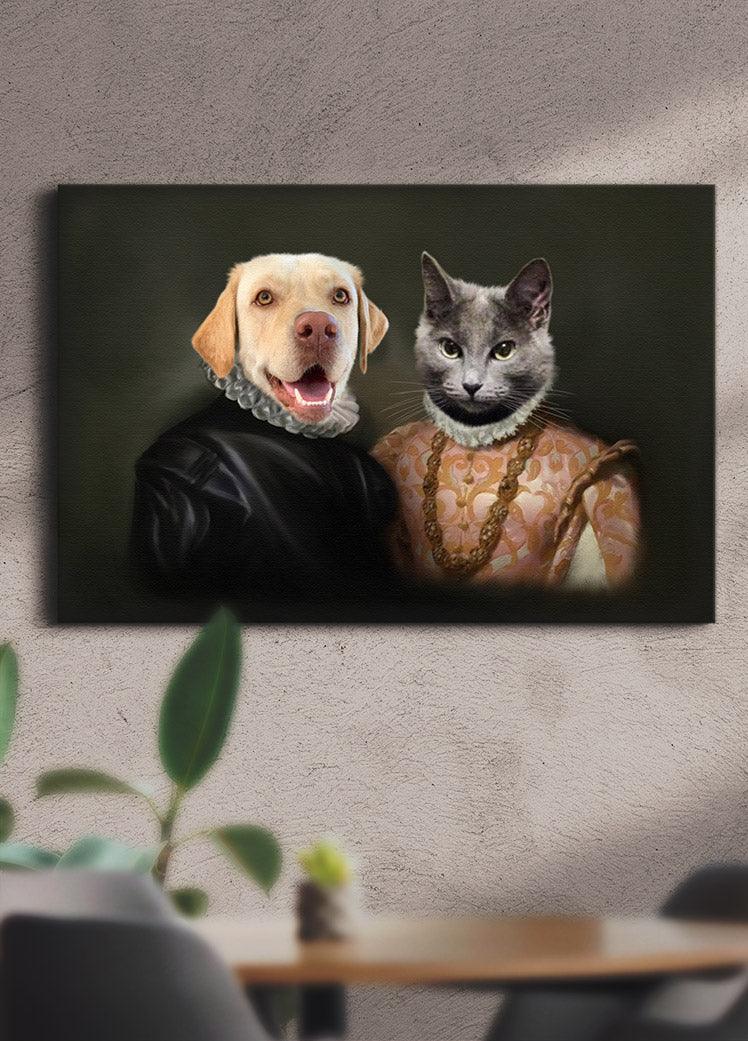 The Rulers - Custom Sibling Pet Portrait - NextGenPaws Pet Portraits