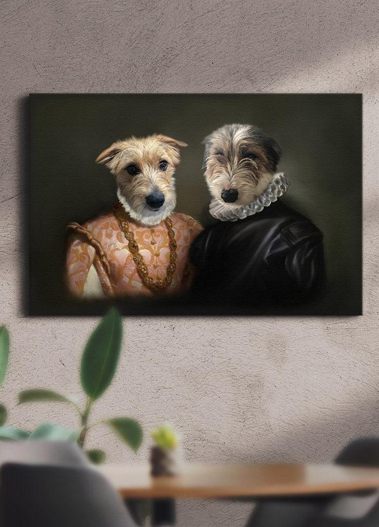 The Rulers - Custom Sibling Pet Portrait - NextGenPaws Pet Portraits