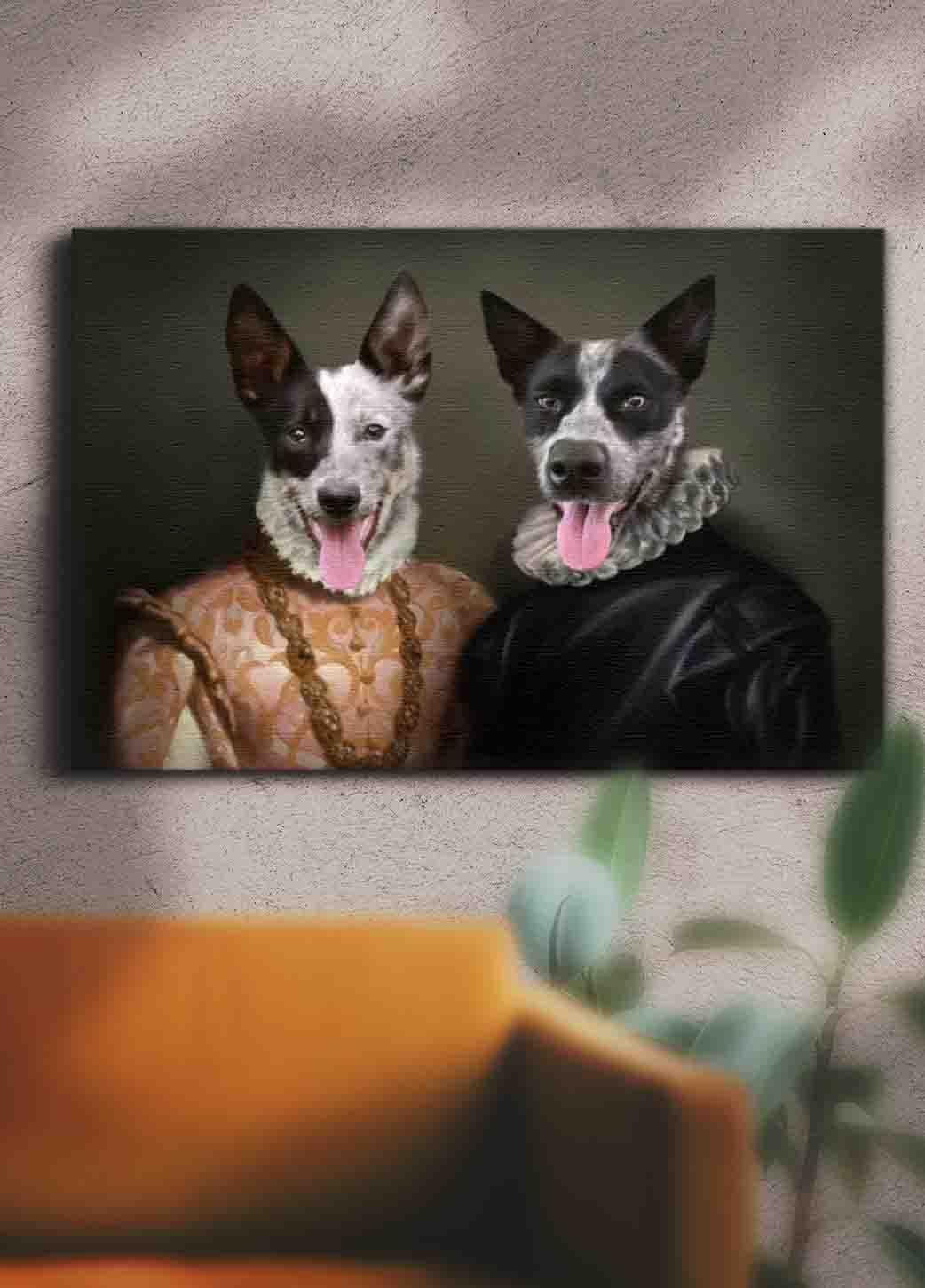 The Rulers - Custom Sibling Pet Portrait - NextGenPaws Pet Portraits