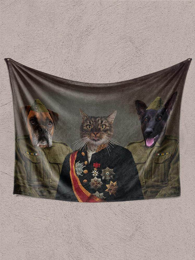 The Troops - Custom Sibling Pet Blanket - NextGenPaws Pet Portraits