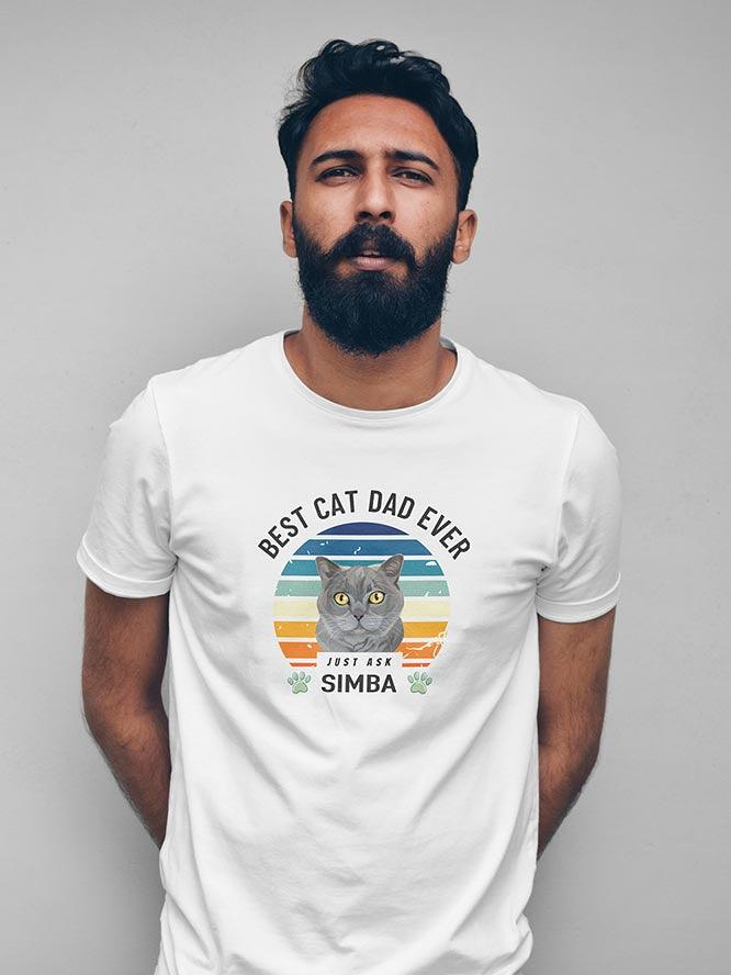 Best Dad Ever - Custom Pet Tshirt - NextGenPaws Pet Portraits