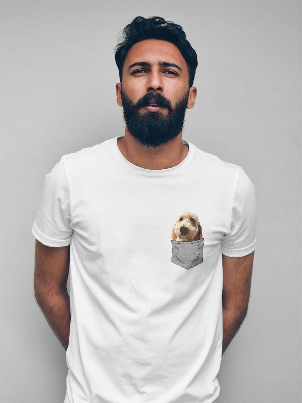 Minimalist Style Pocket - Custom Pet TShirt - NextGenPaws Pet Portraits