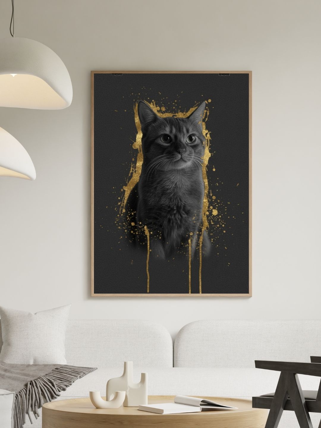 Custom Pet Portraits Framed Poster - Powered By AI