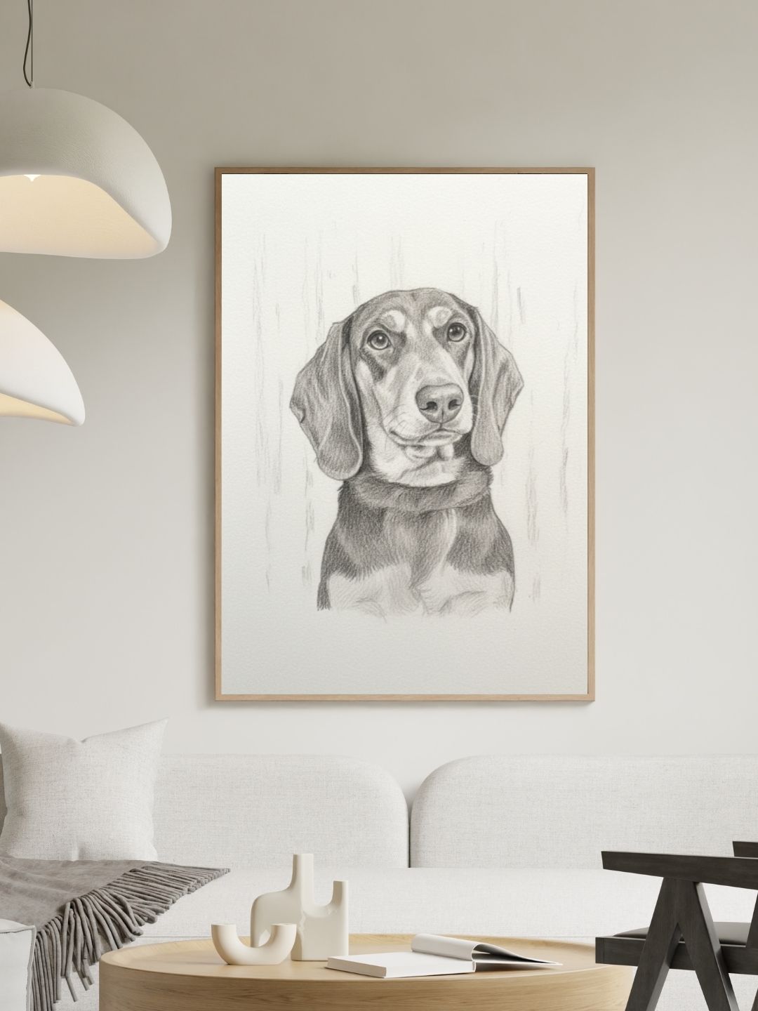 Custom Pet Portraits Framed Poster - Powered By AI