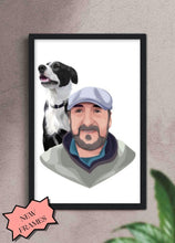 Load image into Gallery viewer, Human and Pet Design - Custom Pet Poster - NextGenPaws Pet Portraits
