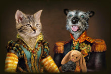 Load image into Gallery viewer, The Colourful Couple - Custom Sibling Pet Blanket - NextGenPaws Pet Portraits
