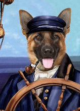 Load image into Gallery viewer, The Sailor - Custom Pet Blanket - NextGenPaws Pet Portraits
