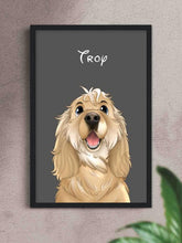Load image into Gallery viewer, Cartoon Style - Custom Pet Poster with Frame - NextGenPaws Pet Portraits

