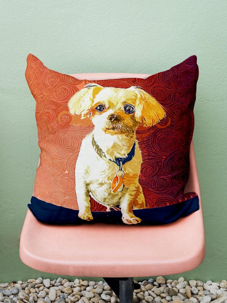 Abstract Oil Painting - Custom Pet Pillow - NextGenPaws Pet Portraits