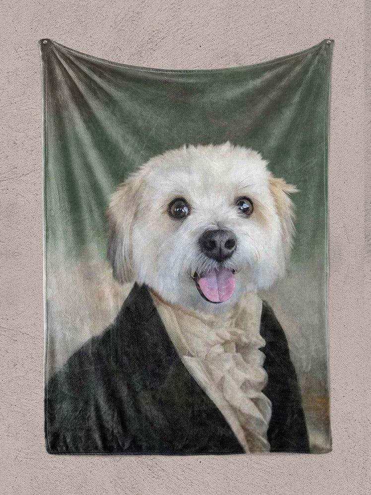 The Aristocrat - Custom Pet Blanket - NextGenPaws Pet Portraits