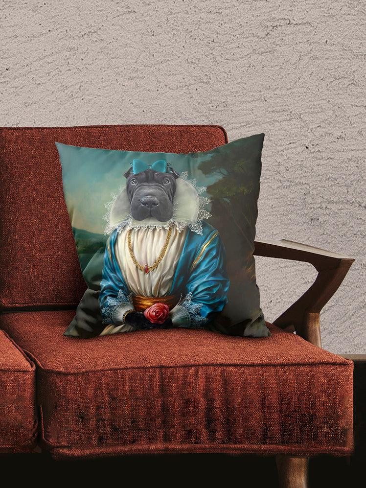 The Blue Princess - Custom Pet Pillow - NextGenPaws Pet Portraits