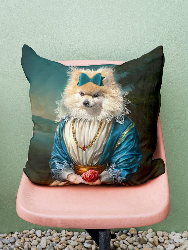 The Blue Princess - Custom Pet Pillow - NextGenPaws Pet Portraits