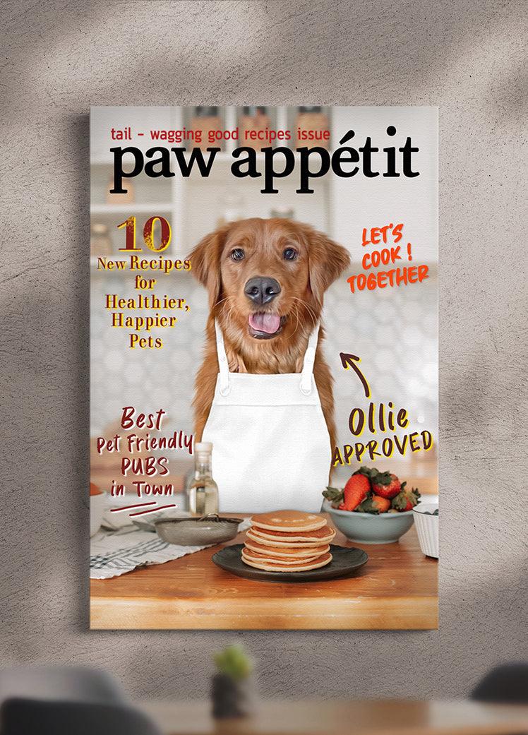 Paw-appetit Magazine Cover - Custom Pet Portrait - NextGenPaws Pet Portraits