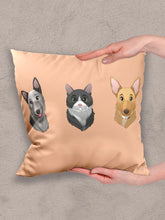 Load image into Gallery viewer, Cartoon Style Sibling - Custom Pet Pillow - NextGenPaws Pet Portraits

