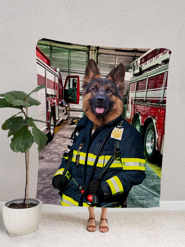 The Firefighter sale Personalized Pet Blanket