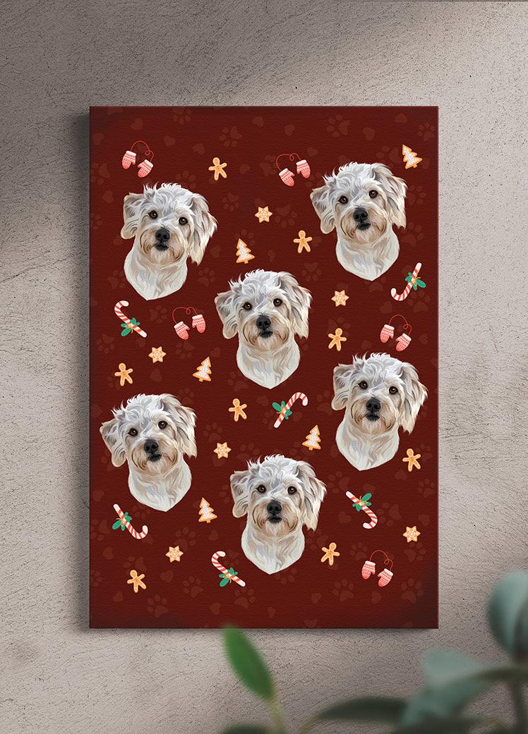 Christmas Cookie Red - Custom Pet Canvas - NextGenPaws Pet Portraits