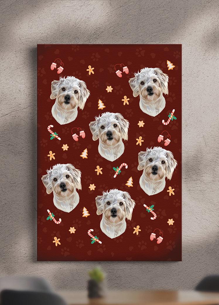 Christmas Cookie Red - Custom Pet Canvas - NextGenPaws Pet Portraits