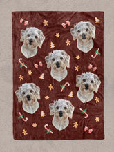 Load image into Gallery viewer, Christmas Cookie Red - Custom Pet Blanket - NextGenPaws Pet Portraits
