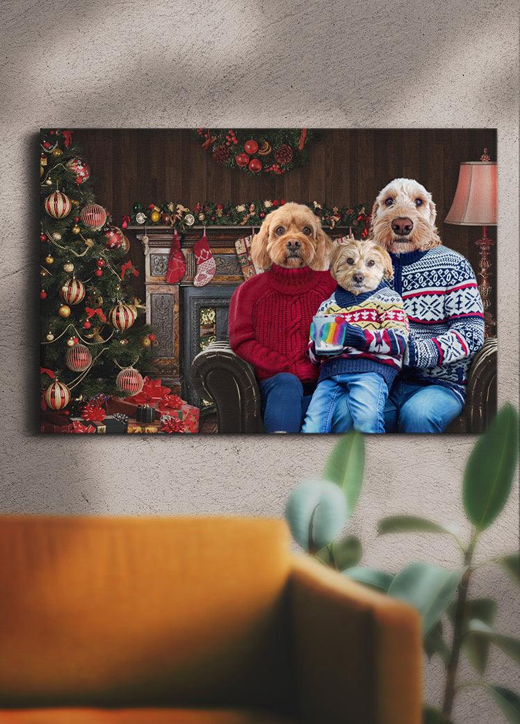 Christmas Family - Custom Pet Canvas - NextGenPaws Pet Portraits