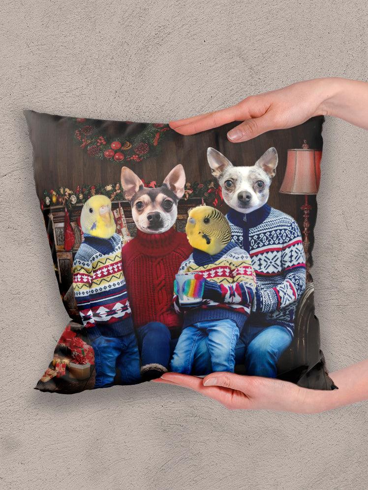 Christmas Family - Custom Pet Pillow - NextGenPaws Pet Portraits