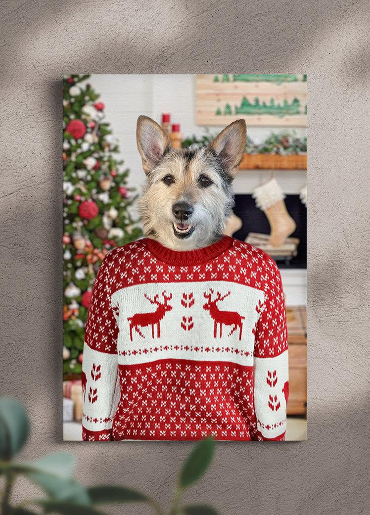 Christmas Solo - Custom Pet Canvas - NextGenPaws Pet Portraits