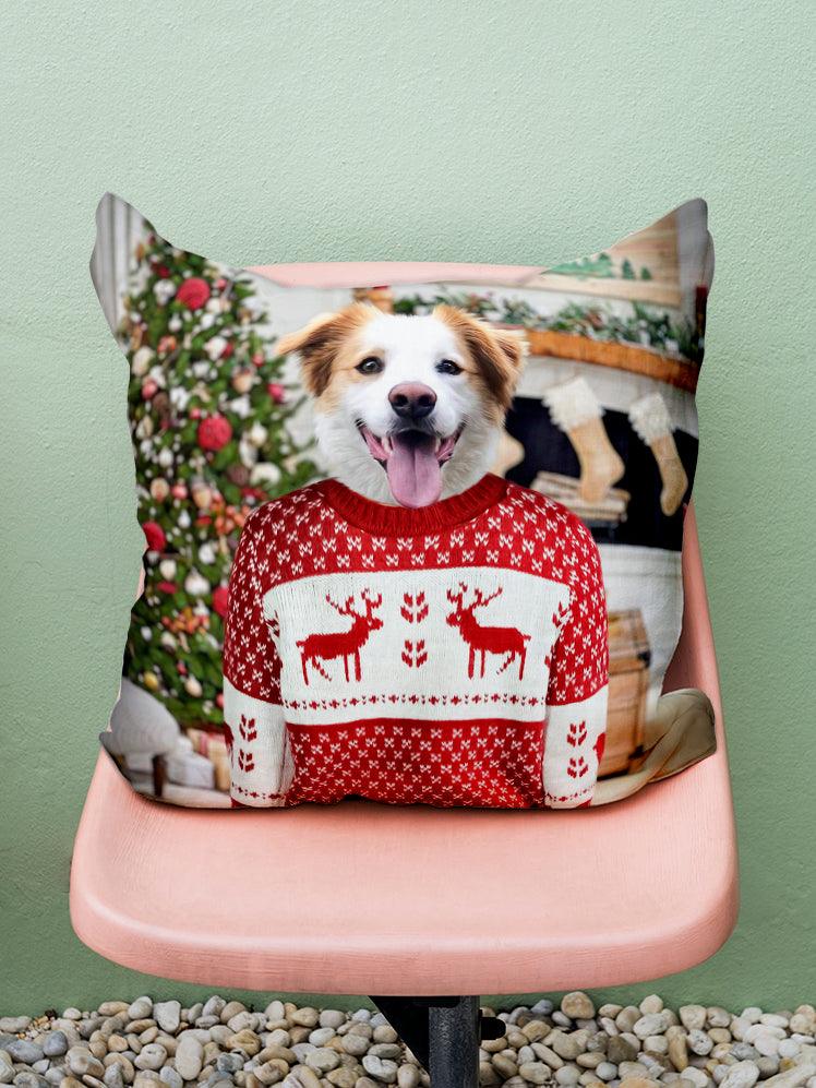 Christmas Solo - Custom Pet Pillow - NextGenPaws Pet Portraits