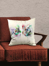 Load image into Gallery viewer, Colourful Painting Sibling - Custom Pet Pillow - NextGenPaws Pet Portraits
