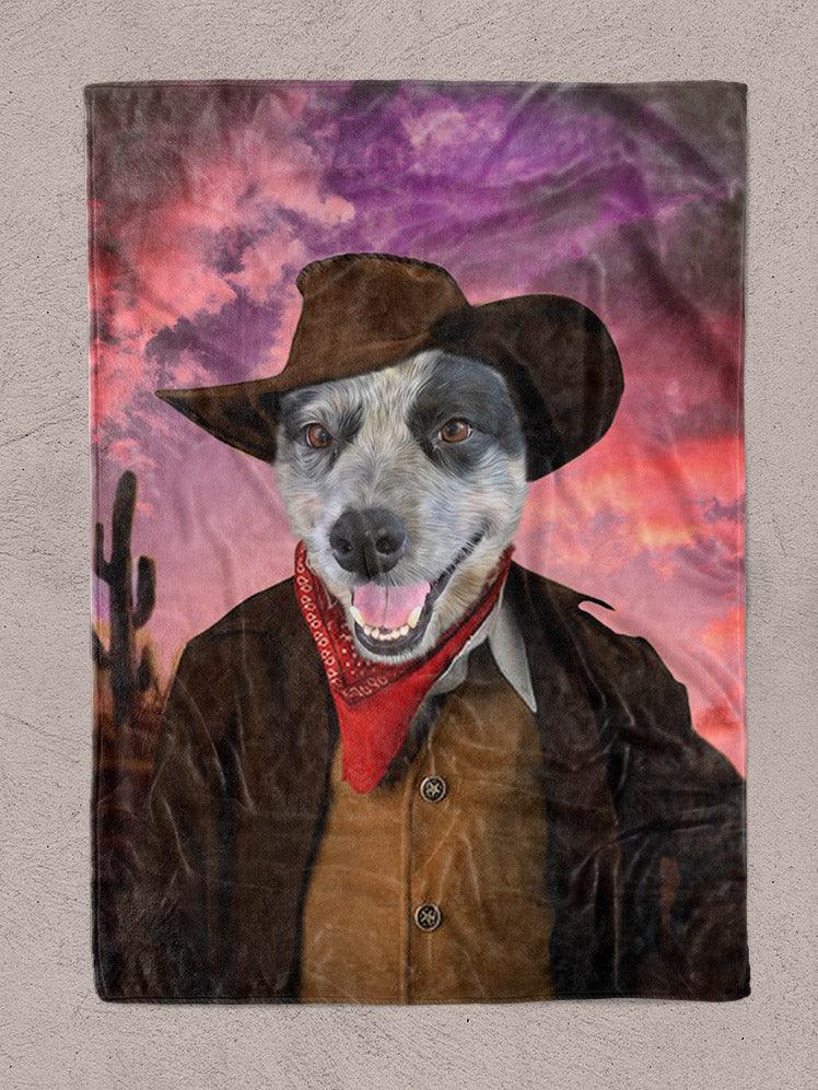 Cowboy - Custom Pet Blanket - NextGenPaws Pet Portraits