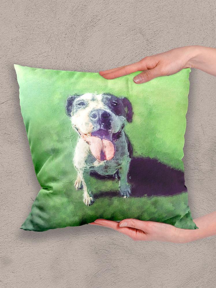 Craquelure Oil Painting - Custom Pet Pillow - NextGenPaws Pet Portraits