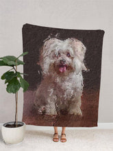Load image into Gallery viewer, Craquelure Oil Painting - Custom Pet Blanket - NextGenPaws Pet Portraits
