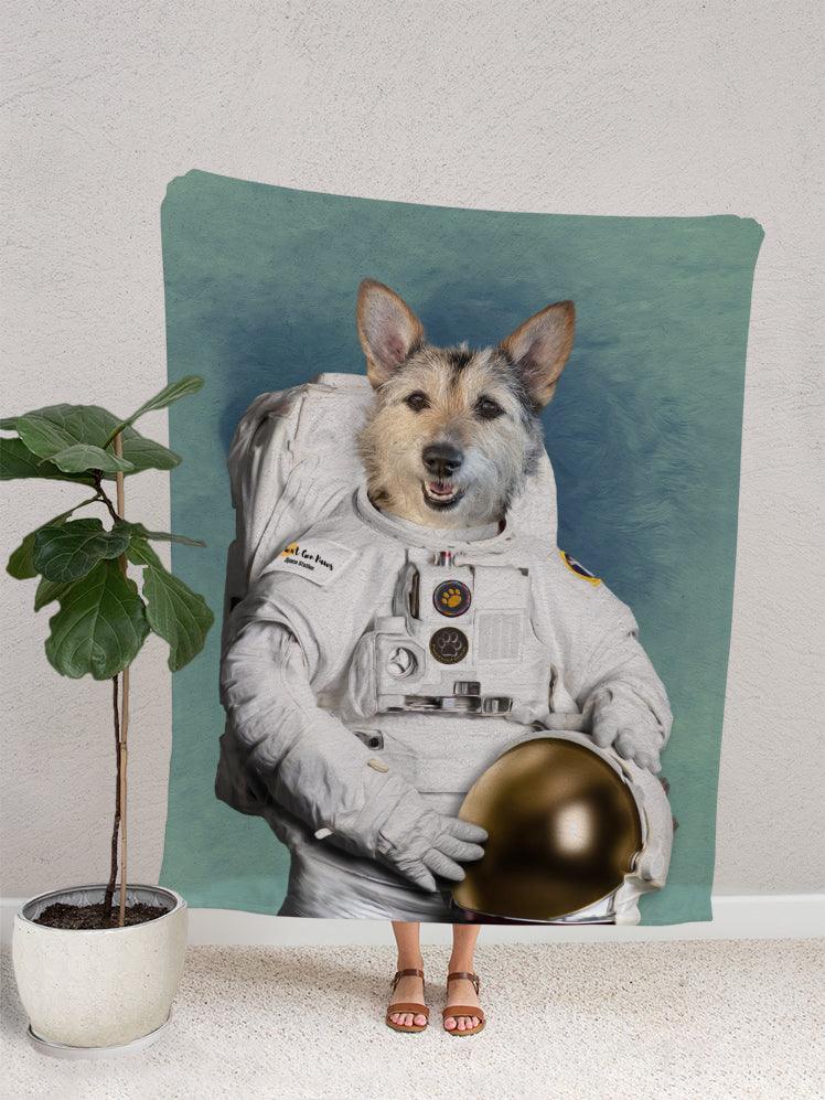 The Astronaut - Custom Pet Blanket - NextGenPaws Pet Portraits