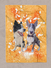 Load image into Gallery viewer, Splash Oil Painting Sibling - Custom Pet Blanket - NextGenPaws Pet Portraits
