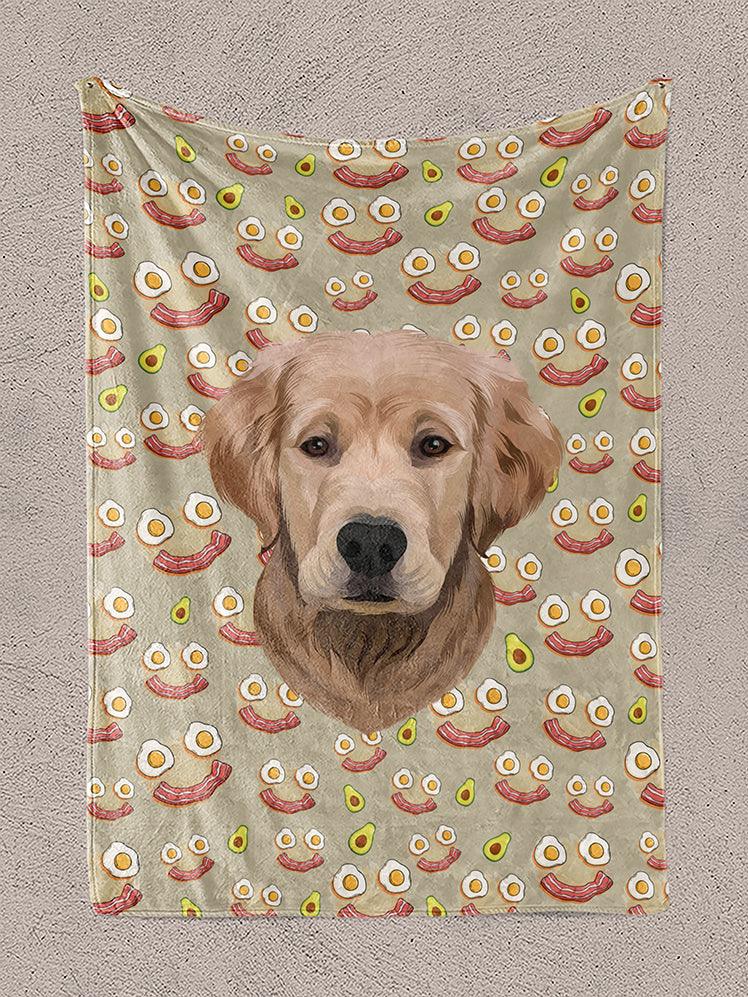 Funky Designs | Bacon & Egg - Custom Pet Blankets - NextGenPaws Pet Portraits