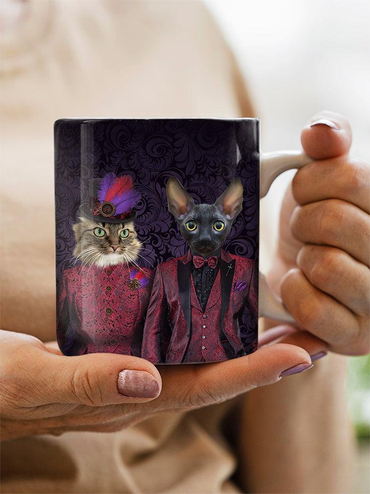 The Steampunk Couple - Custom Sibling Pet Mug - NextGenPaws Pet Portraits
