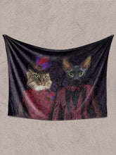 Load image into Gallery viewer, The Steampunk Couple - Custom Sibling Pet Blanket - NextGenPaws Pet Portraits
