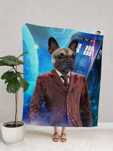 Load image into Gallery viewer, Doctor PWho - Custom Pet Blanket - NextGenPaws Pet Portraits
