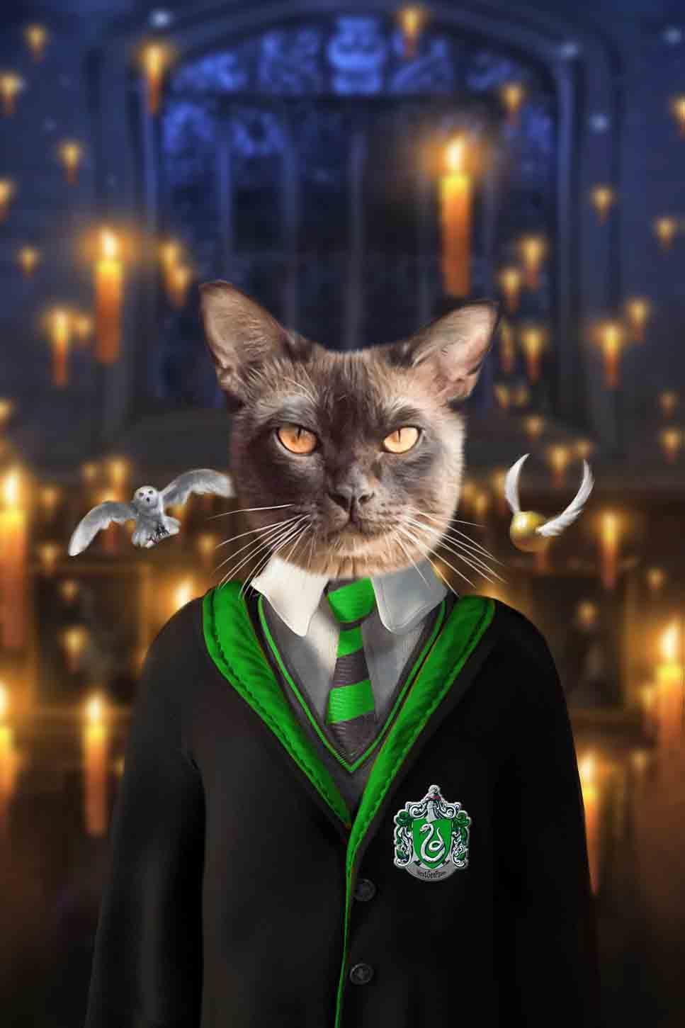 Slytherpaw - Custom Pet Portrait - NextGenPaws Pet Portraits