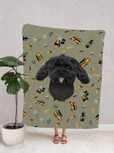 Load image into Gallery viewer, Funky Designs | Happy Camper - Custom Pet Blankets - NextGenPaws Pet Portraits
