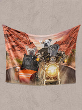 Load image into Gallery viewer, Harley Pawson - Custom Sibling Pet Blanket - NextGenPaws Pet Portraits
