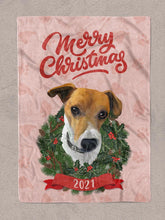 Load image into Gallery viewer, Merry Christmas  - Custom Pet Blanket - NextGenPaws Pet Portraits
