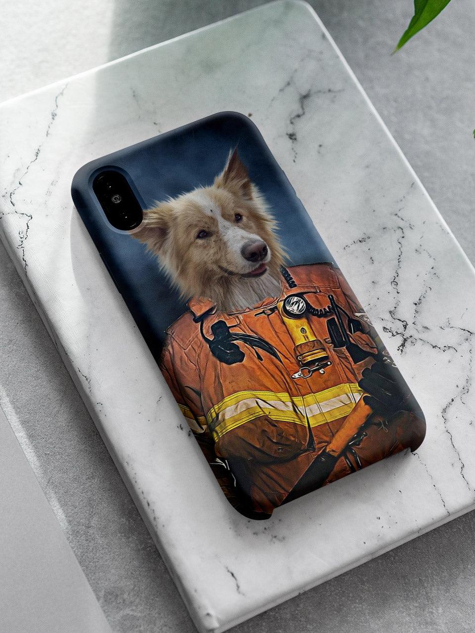 The Firefighter - Custom Pet Phone Cases - NextGenPaws Pet Portraits