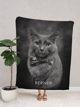 Load image into Gallery viewer, ModerNoir - Custom Pet Blanket - NextGenPaws Pet Portraits

