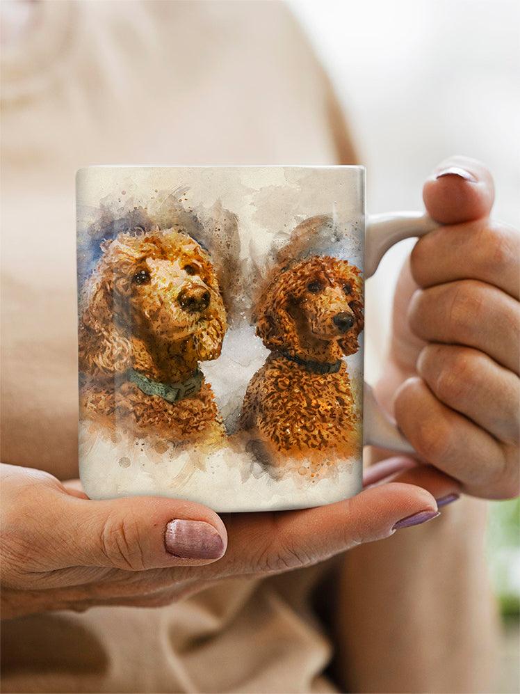 WaterColour Sibling - Custom Pet Mug - NextGenPaws Pet Portraits