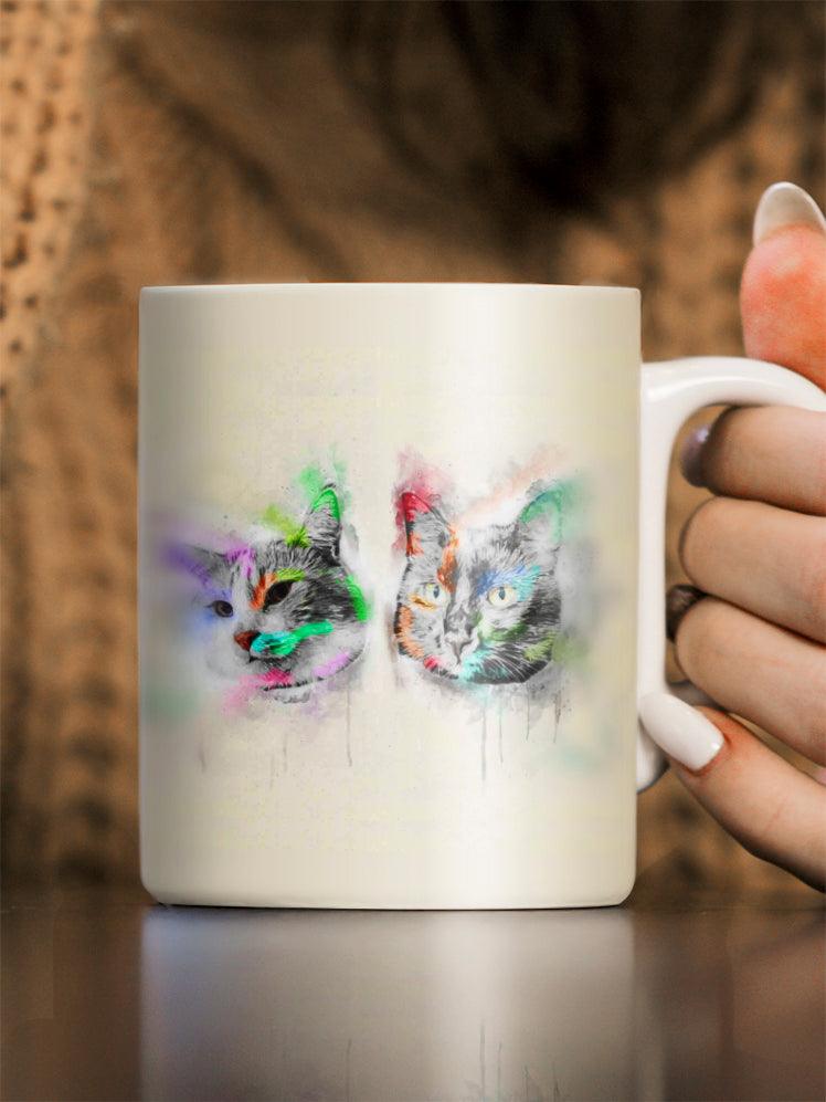 Colourful Painting Sibling - Custom Pet Mug - NextGenPaws Pet Portraits