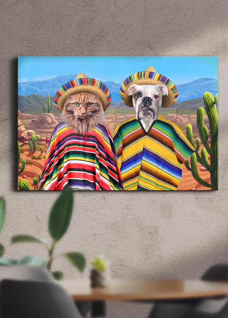 The Pawnchos - Custom Sibling Pet Portrait - NextGenPaws Pet Portraits