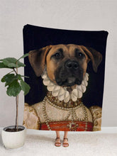 Load image into Gallery viewer, The Pearled Lady - Custom Pet Blanket - NextGenPaws Pet Portraits
