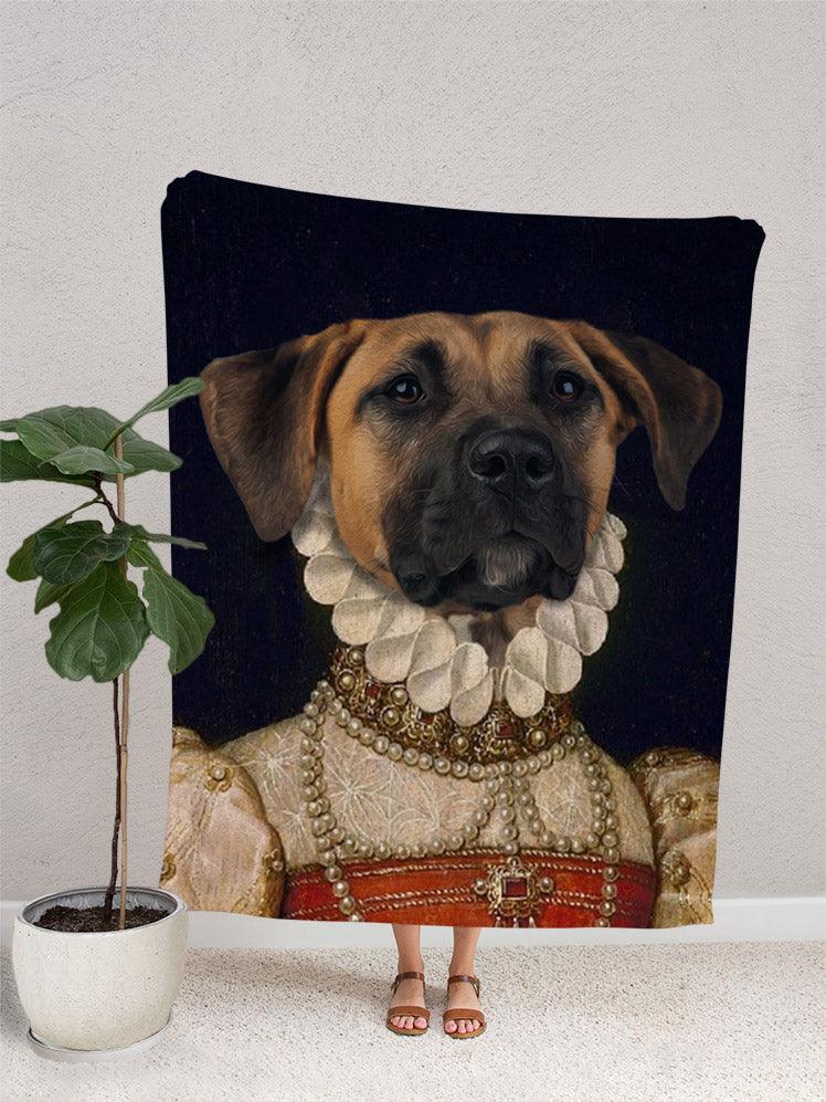 The Pearled Lady - Custom Pet Blanket - NextGenPaws Pet Portraits