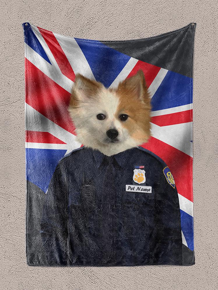 The Policeman - Custom Pet Blanket - NextGenPaws Pet Portraits