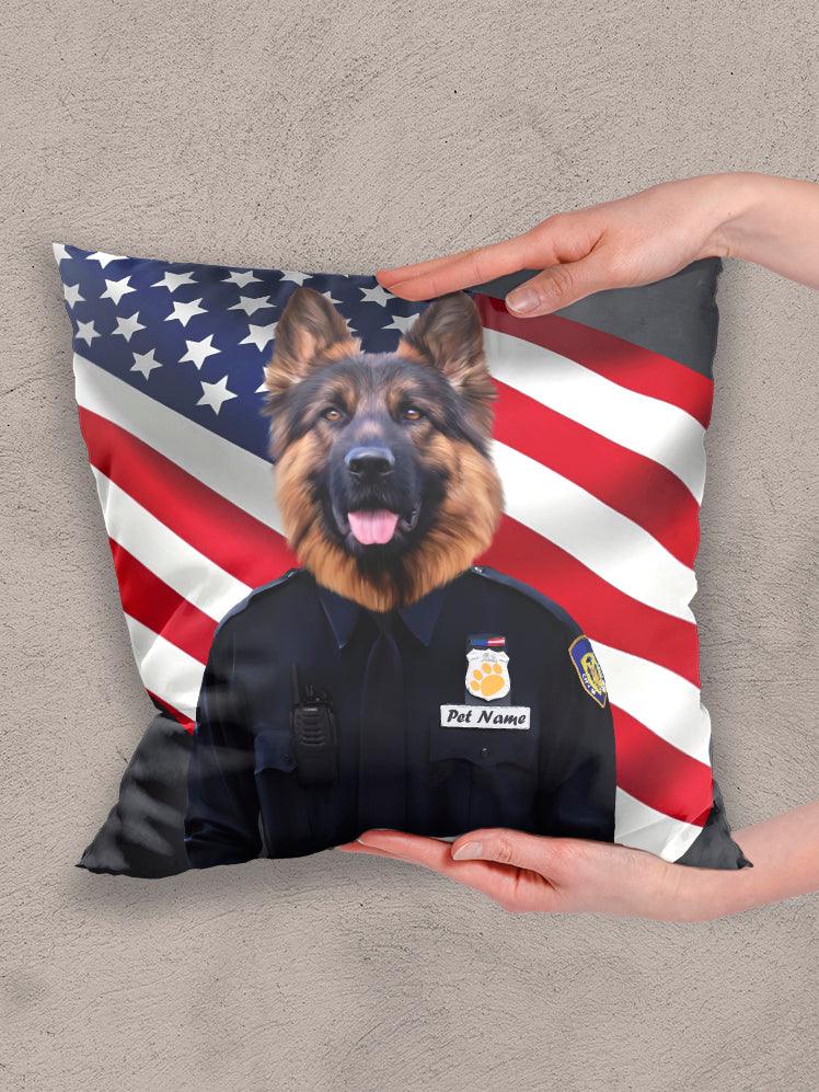 The Policeman - Custom Pet Pillow - NextGenPaws Pet Portraits