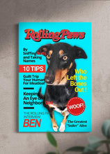 Load image into Gallery viewer, Rolling Paws Magazine Cover - Custom Pet Portrait - NextGenPaws Pet Portraits
